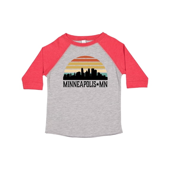 Inktastic Minneapolis Minnesota Skyline Retro Sunset Boys or Girls Toddler T-Shirt