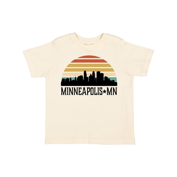 Inktastic Minneapolis Minnesota Skyline Retro Sunset Boys or Girls Toddler T-Shirt