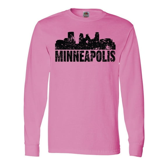 Inktastic Minneapolis Skyline Grunge Long Sleeve T-Shirt