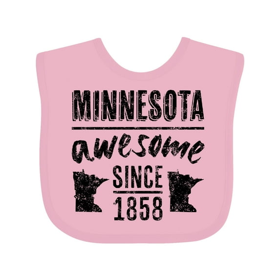 Inktastic Minnesota Awesome Since 1858 Boys or Girls Baby Bib