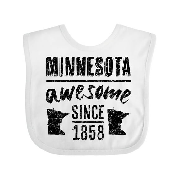 Inktastic Minnesota Awesome Since 1858 Boys or Girls Baby Bib