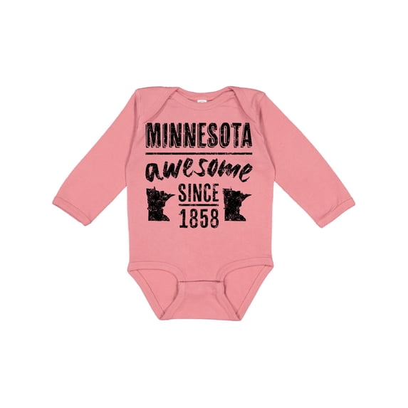 Inktastic Minnesota Awesome Since 1858 Boys or Girls Long Sleeve Baby Bodysuit