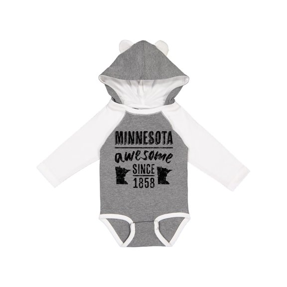 Inktastic Minnesota Awesome Since 1858 Boys or Girls Long Sleeve Baby Bodysuit