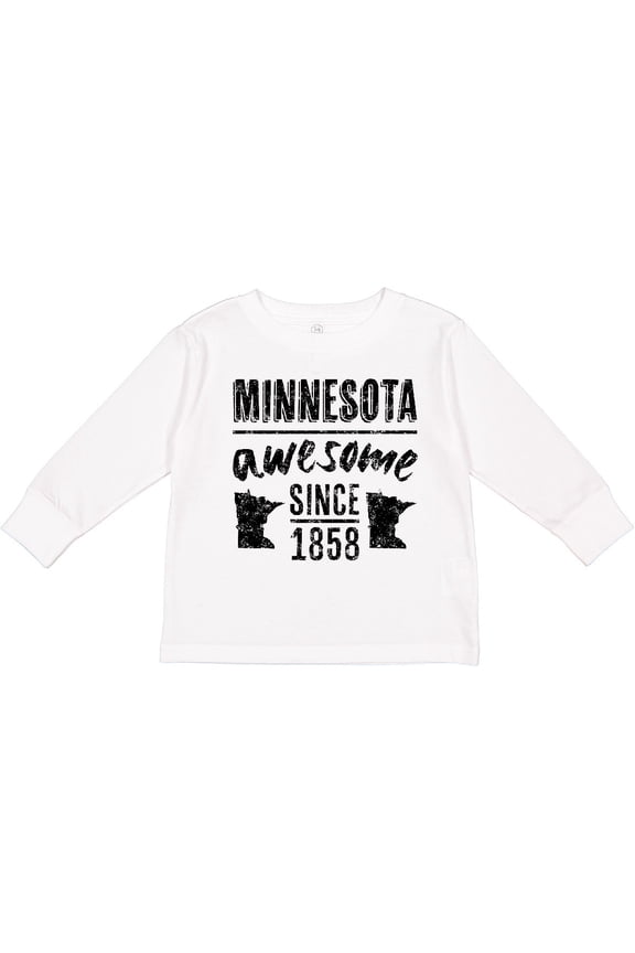 Minnesota Awesome Since 1858 Boys or Girls Long Sleeve Toddler T-Shirt