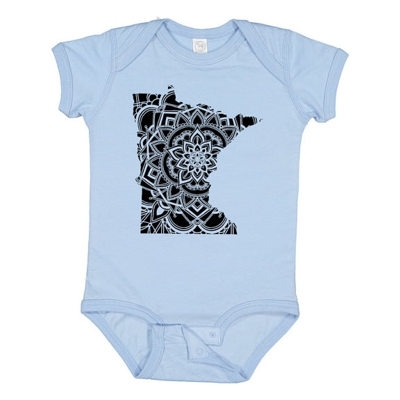 Inktastic Minnesota Silhouette Mandala Boys or Girls Baby Bodysuit