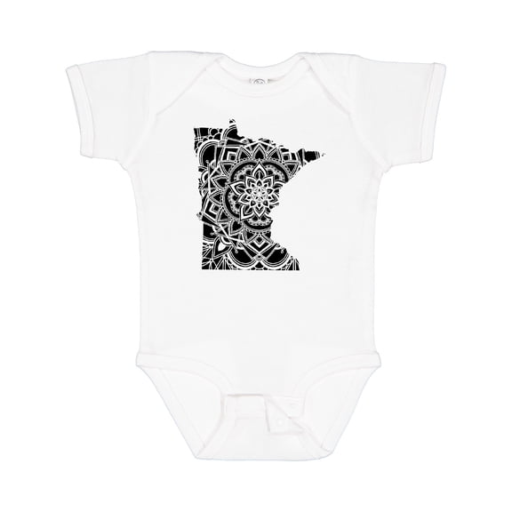Inktastic Minnesota Silhouette Mandala Boys or Girls Baby Bodysuit