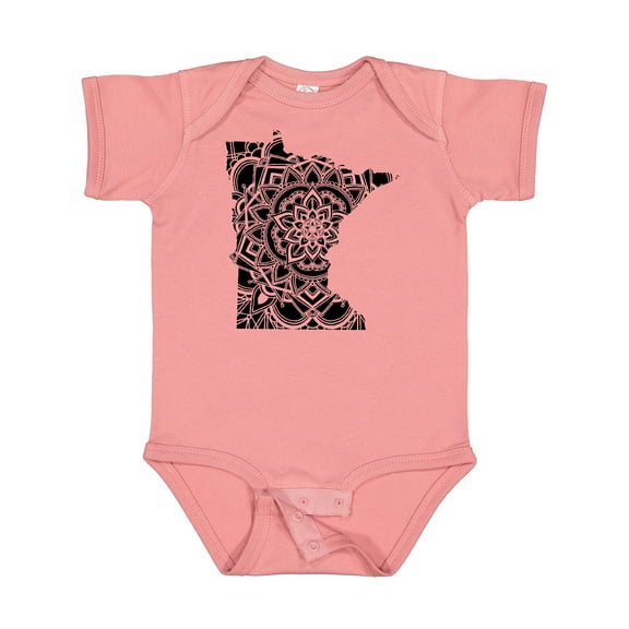 Inktastic Minnesota Silhouette Mandala Boys or Girls Baby Bodysuit