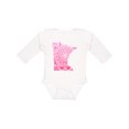 thumbnail image 1 of Inktastic Minnesota Silhouette Mandala Boys or Girls Long Sleeve Baby Bodysuit, 1 of 5