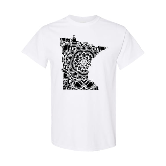 Inktastic Minnesota Silhouette Mandala T-Shirt