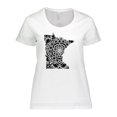 thumbnail image 1 of Inktastic Minnesota Silhouette Mandala Women's Plus Size T-Shirt, 1 of 5