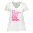 thumbnail image 1 of Inktastic Minnesota Silhouette Mandala Women's Plus Size V-Neck T-Shirt, 1 of 5