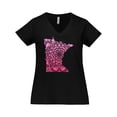 thumbnail image 1 of Inktastic Minnesota Silhouette Mandala Women's Plus Size V-Neck T-Shirt, 1 of 5