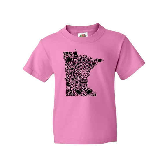 Inktastic Minnesota Silhouette Mandala Youth T-Shirt