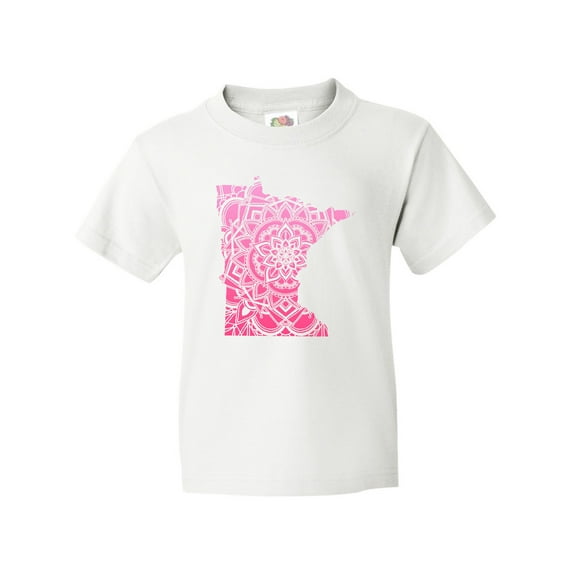 Inktastic Minnesota Silhouette Mandala Youth T-Shirt