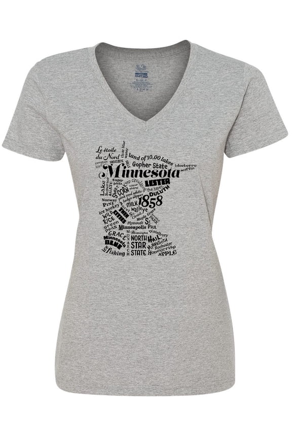 Minnesota State Word Salad Women's V-Neck T-Shirt