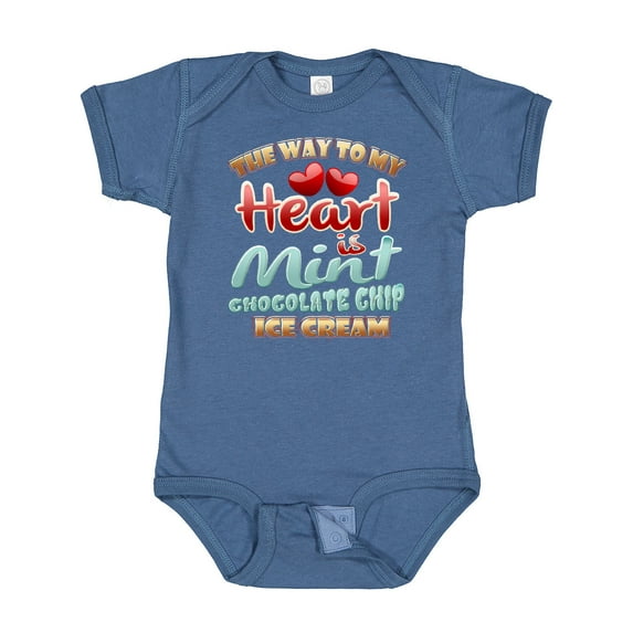 Inktastic Mint Chocolate Chip Ice Cream Lover Boys or Girls Baby Bodysuit
