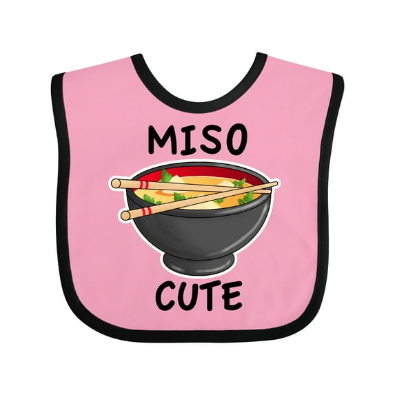 Inktastic Miso Cute with Miso Soup Boys or Girls Baby Bib