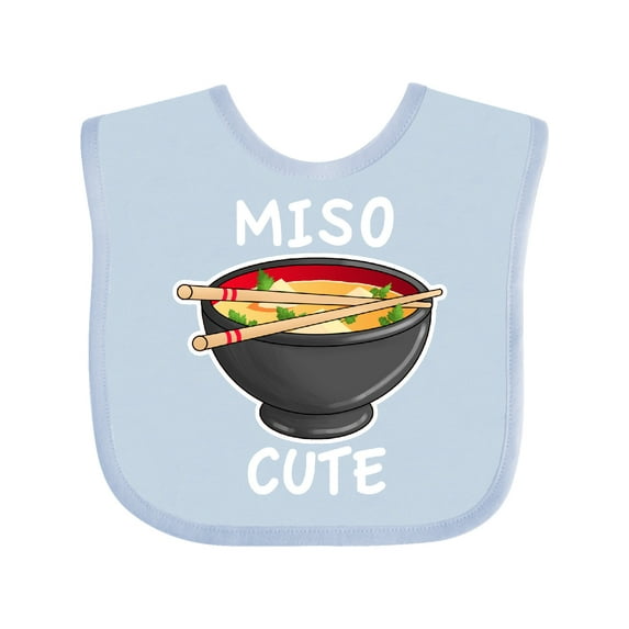 Inktastic Miso Cute with Miso Soup Boys or Girls Baby Bib