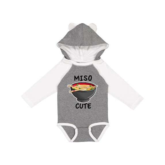 Inktastic Miso Cute with Miso Soup Boys or Girls Long Sleeve Baby Bodysuit