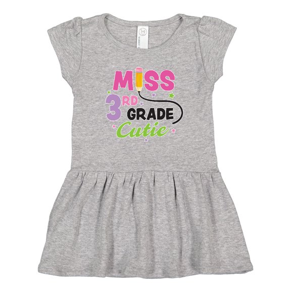 Inktastic Miss 3rd Grade Cutie with Pencil and Stars Girls Toddler Dress