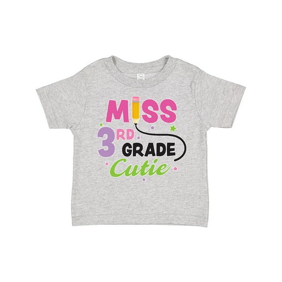 Inktastic Miss 3rd Grade Cutie with Pencil and Stars Girls Toddler T-Shirt