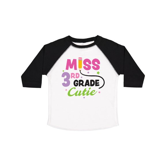 Inktastic Miss 3rd Grade Cutie with Pencil and Stars Girls Toddler T-Shirt