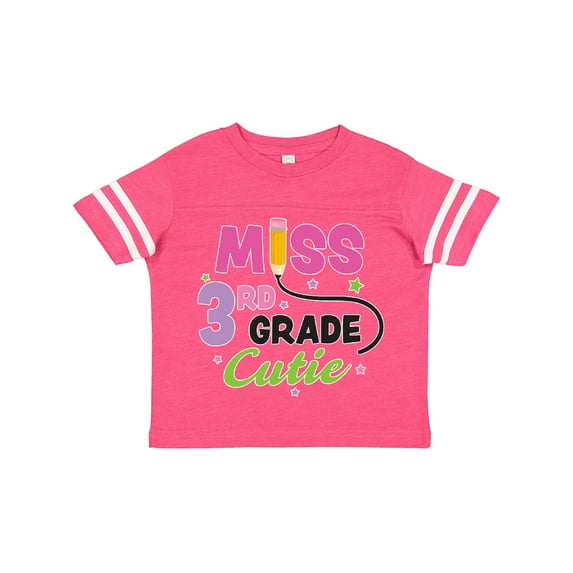 Inktastic Miss 3rd Grade Cutie with Pencil and Stars Girls Toddler T-Shirt