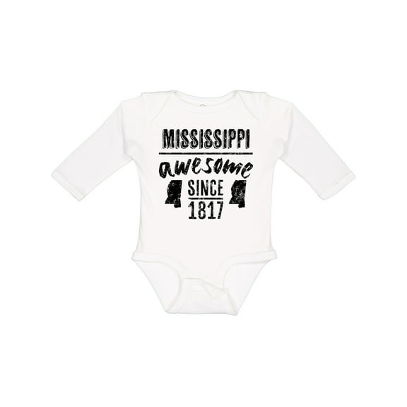 Inktastic Mississippi Awesome Since 1836 Boys or Girls Long Sleeve Baby Bodysuit