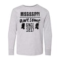 thumbnail image 1 of Inktastic Mississippi Awesome Since 1836 Long Sleeve Youth T-Shirt, 1 of 5