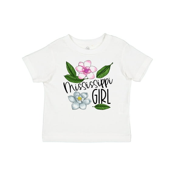 Inktastic Mississippi Girl Magnolia Flowers and Leaves Girls Baby T-Shirt