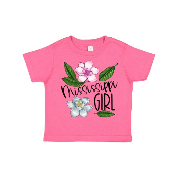 Inktastic Mississippi Girl Magnolia Flowers and Leaves Girls Toddler T-Shirt