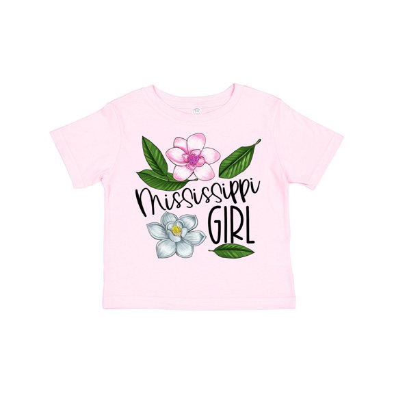 Inktastic Mississippi Girl Magnolia Flowers and Leaves Girls Toddler T-Shirt