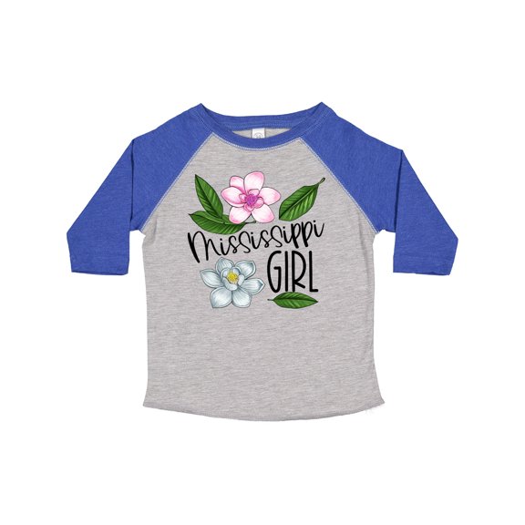 Inktastic Mississippi Girl Magnolia Flowers and Leaves Girls Toddler T-Shirt