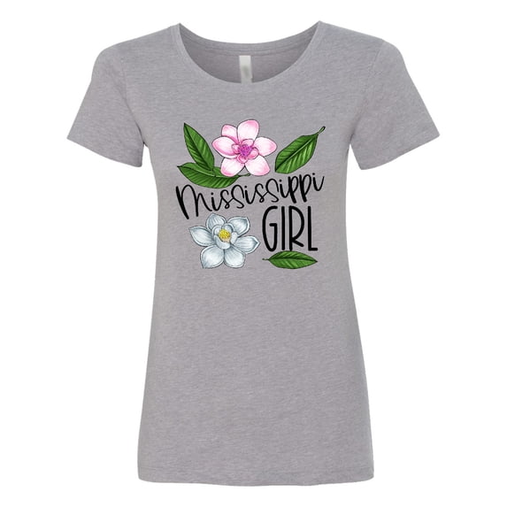 Inktastic Mississippi Girl Magnolia Flowers and Leaves Women's T-Shirt