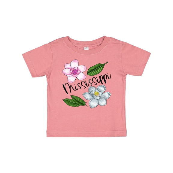 Inktastic Mississippi Magnolia Flowers and Leaves Boys or Girls Baby T-Shirt