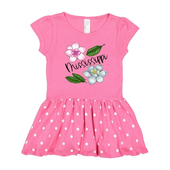 Inktastic Mississippi Magnolia Flowers and Leaves Girls Toddler Dress