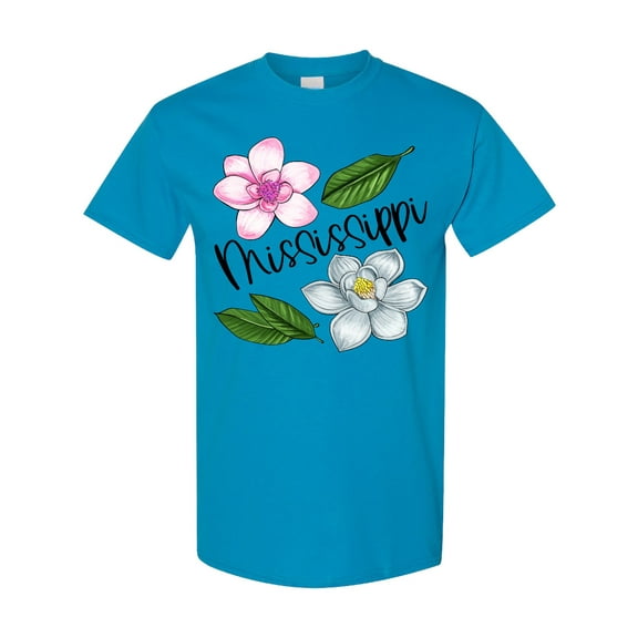 Inktastic Mississippi Magnolia Flowers and Leaves T-Shirt