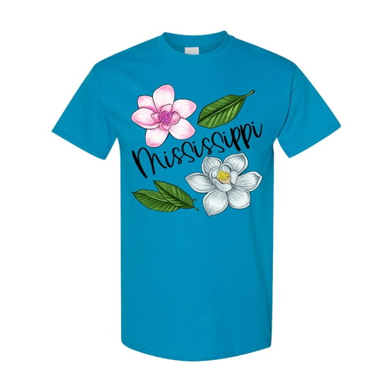 Inktastic Mississippi Magnolia Flowers and Leaves T-Shirt