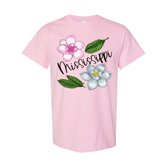 Inktastic Mississippi Magnolia Flowers and Leaves T-Shirt