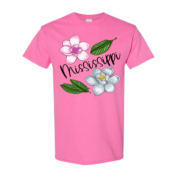 Inktastic Mississippi Magnolia Flowers and Leaves T-Shirt