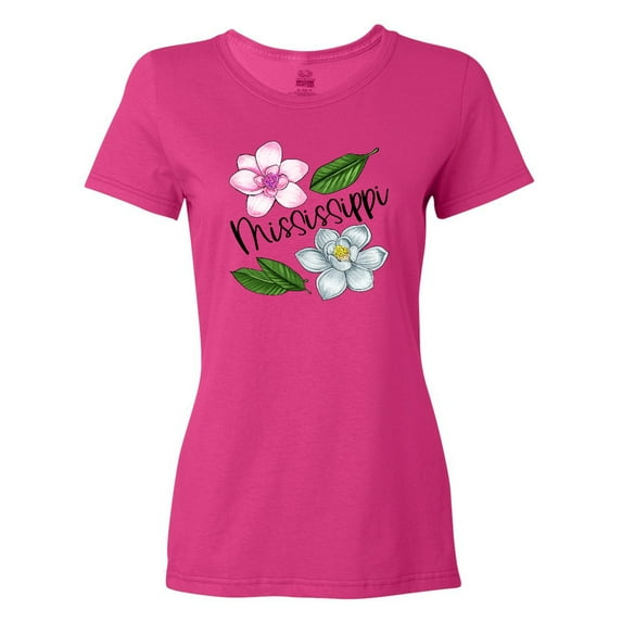 Inktastic Mississippi Magnolia Flowers and Leaves Women's T-Shirt