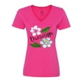 thumbnail image 1 of Inktastic Mississippi Magnolia Flowers and Leaves Women's V-Neck T-Shirt, 1 of 5