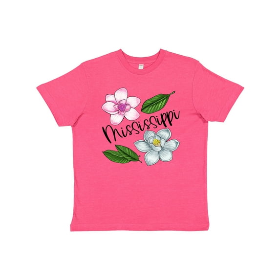 Inktastic Mississippi Magnolia Flowers and Leaves Youth T-Shirt