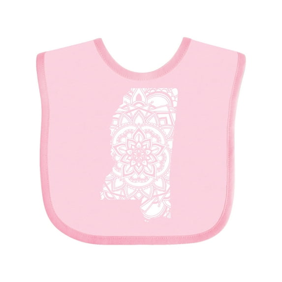 Inktastic Mississippi Silhouette Mandala Boys or Girls Baby Bib