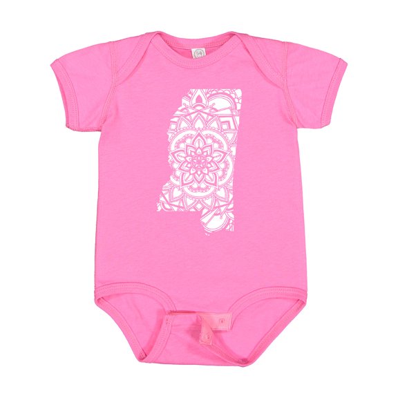 Inktastic Mississippi Silhouette Mandala Boys or Girls Baby Bodysuit