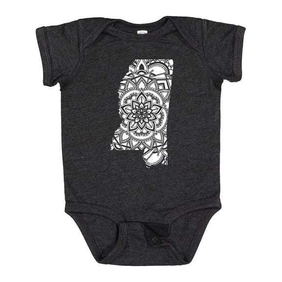 Inktastic Mississippi Silhouette Mandala Boys or Girls Baby Bodysuit