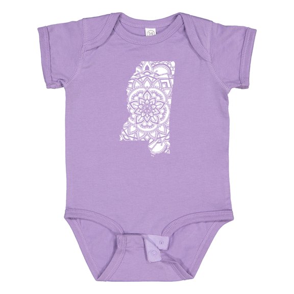 Inktastic Mississippi Silhouette Mandala Boys or Girls Baby Bodysuit