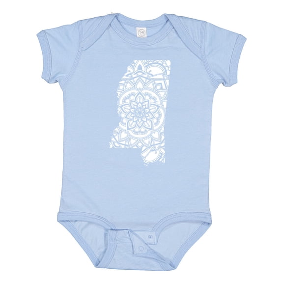 Inktastic Mississippi Silhouette Mandala Boys or Girls Baby Bodysuit