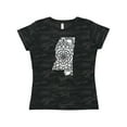 thumbnail image 1 of Inktastic Mississippi Silhouette Mandala Women's T-Shirt, 1 of 5