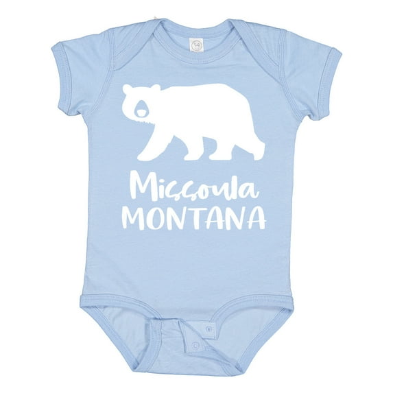 Inktastic Missoula, Montana White Bear Silhouette Boys or Girls Baby Bodysuit